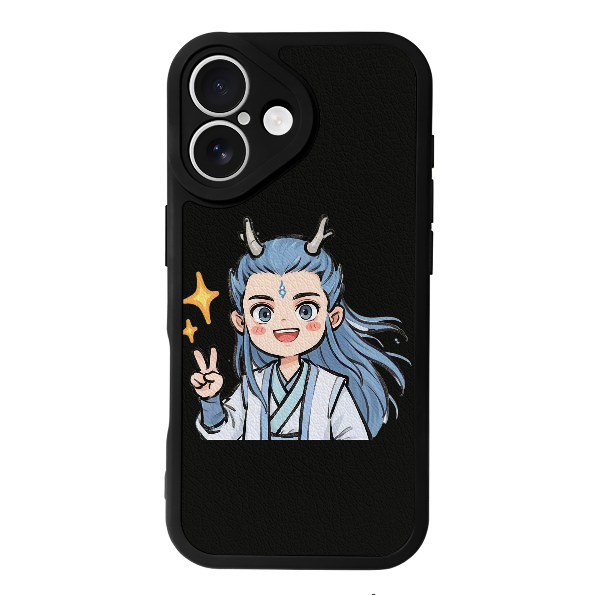（画像用） Ne Zha 2 ナタ 魔童の大暴れ 【iPhone 16シリーズ対応】シリコンスマホケース（レザー調） 材質：シリコン